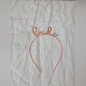 Rose Gold Bride Headband